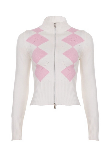 Safiyah Quilted Zip-Up Cardigan