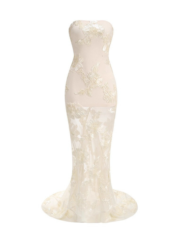 Skarlett Strapless Lace Maxi Dress