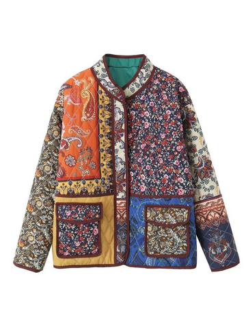 Jia Vintage Patchwork Quilted Jacket