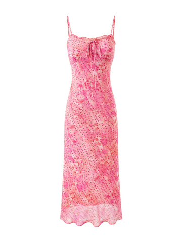 Valerie Pink Sunset Midi Dress