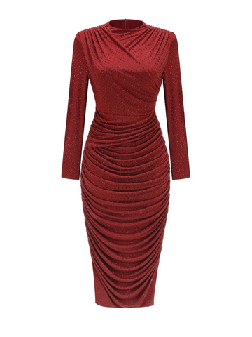 Aine Sparkle Ruched Bodycon Dress