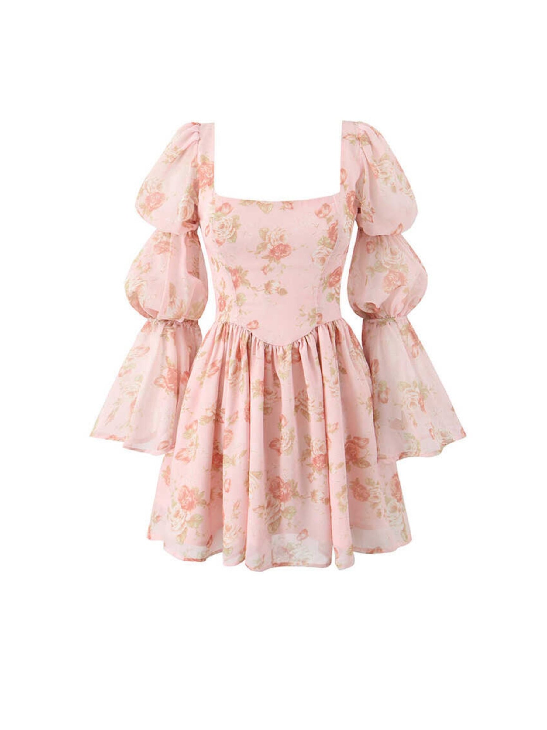 Aela Floral Puff Sleeve Dress Aela Floral Puff Sleeve Dress