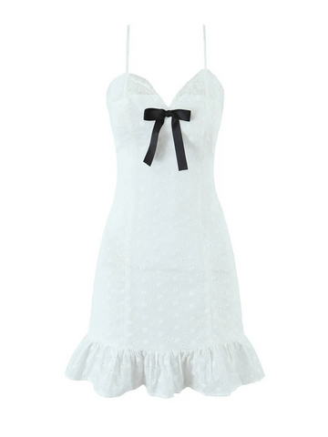 Hallie Broderie Ruffle Mini Dress