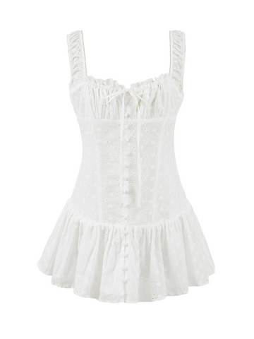 Shiloh Broderie Trim Corset Mini Dress