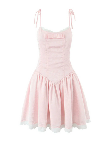 Leona Lace Trim Corset Mini Dress