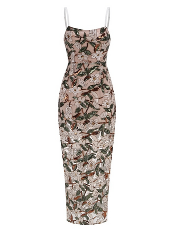 River Embroidered Mesh Dress
