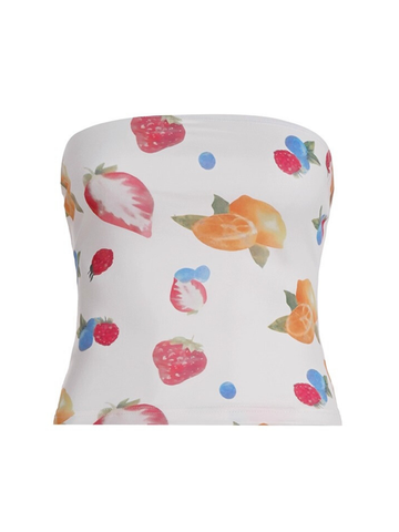 Ashtynn Fruit Print Tube Top