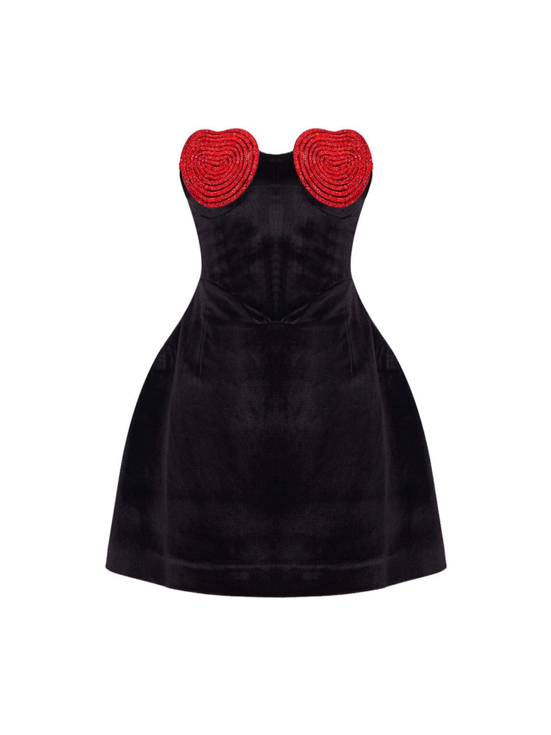 mini dress with hearts ASOS LUXE embellished faux suede heart mini dress in pink