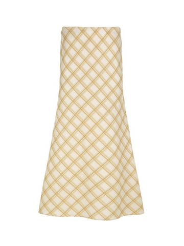 Klaudia Plaid Fishtail Midi Skirt