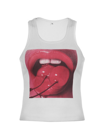 Emmanuelle Printed Knit Tank Top