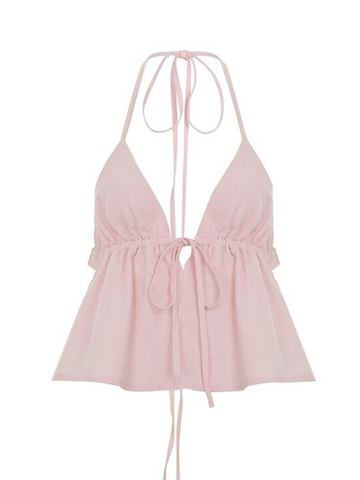 Justus Backless Lace-Up Camisole