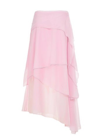 Jacklynn Pink Layered Maxi Skirt