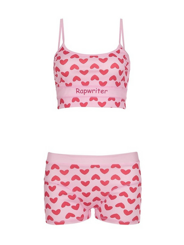 Kamiya Heart Print Short Set