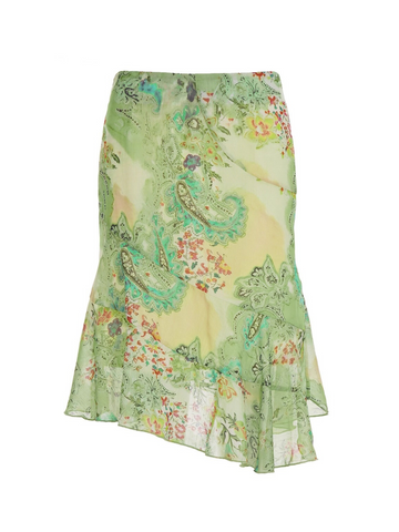 Kaleigh Irregular Mesh Midi Skirt