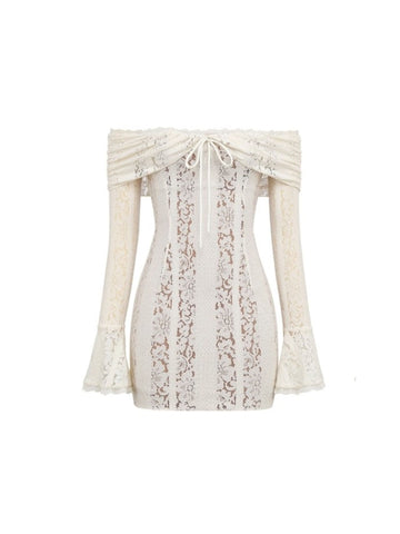 Angelee Off-Shoulder Lace Dress