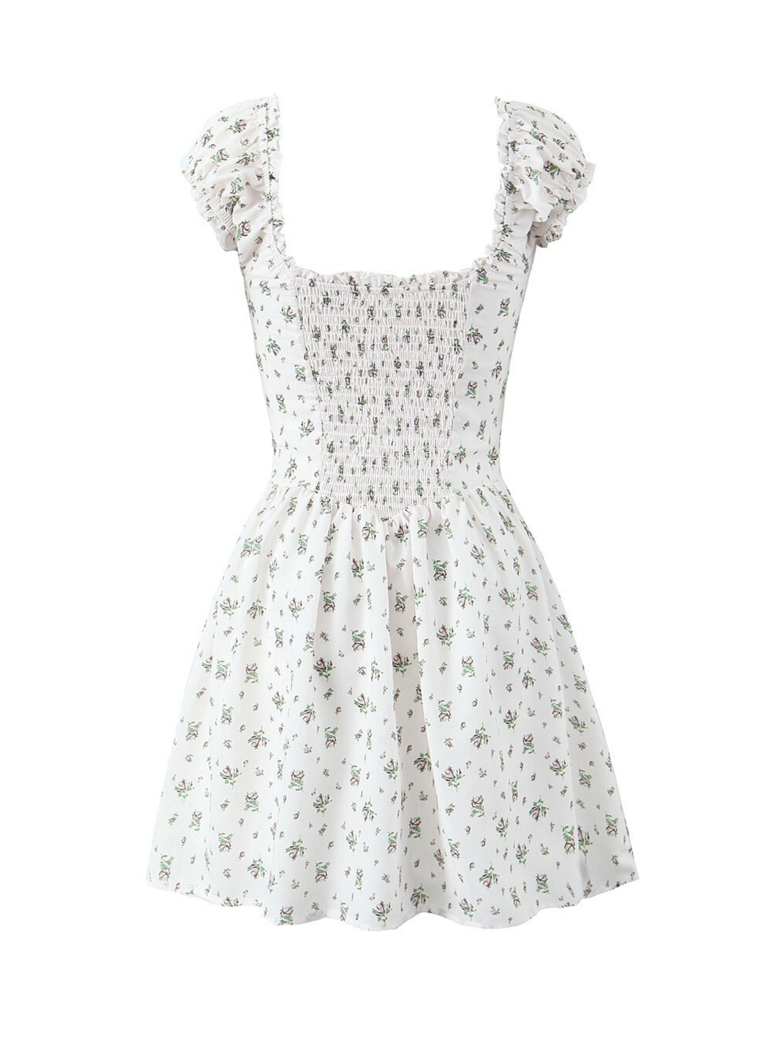 Nailea Floral Puff Sleeve Mini Dress