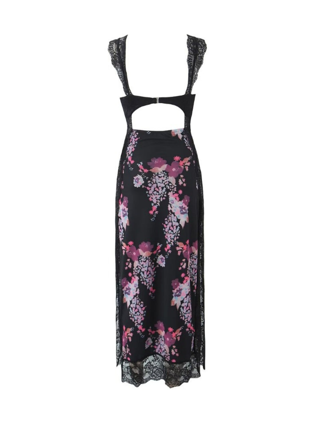 Analise Floral Maxi Dress in Black