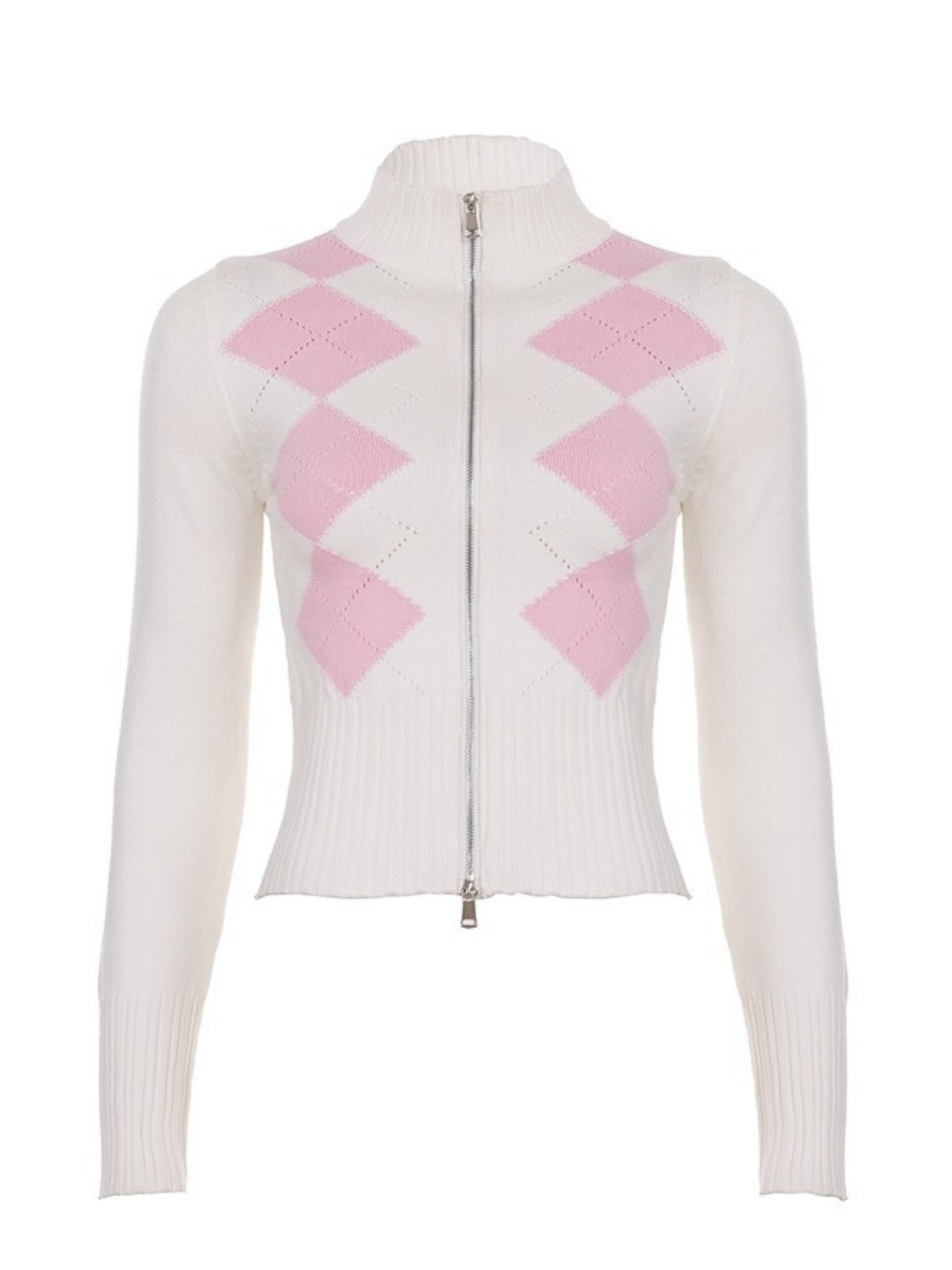 Safiyah Quilted Zip-Up Cardigan