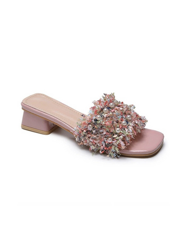 Alisson Pearl Embellished Mules