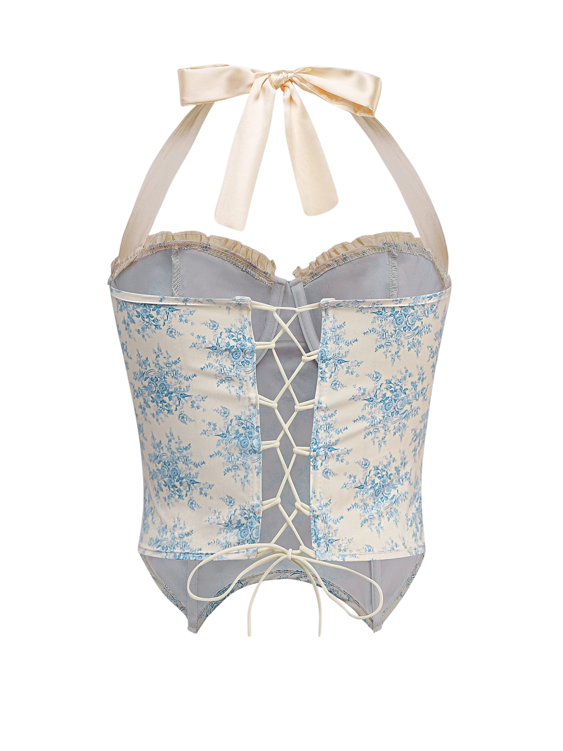 Ellamarie Printed Ruffle Corset Top