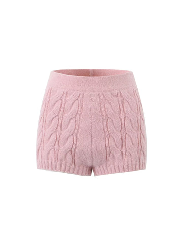 Stella Knit Shorts in Pink