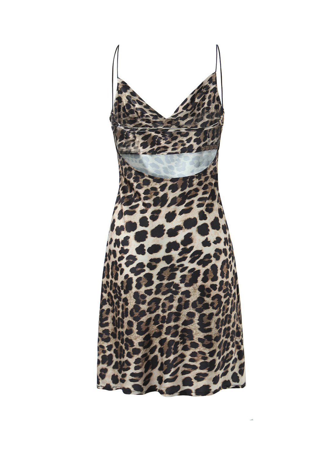 Constanza Backless Leopard Mini Dress