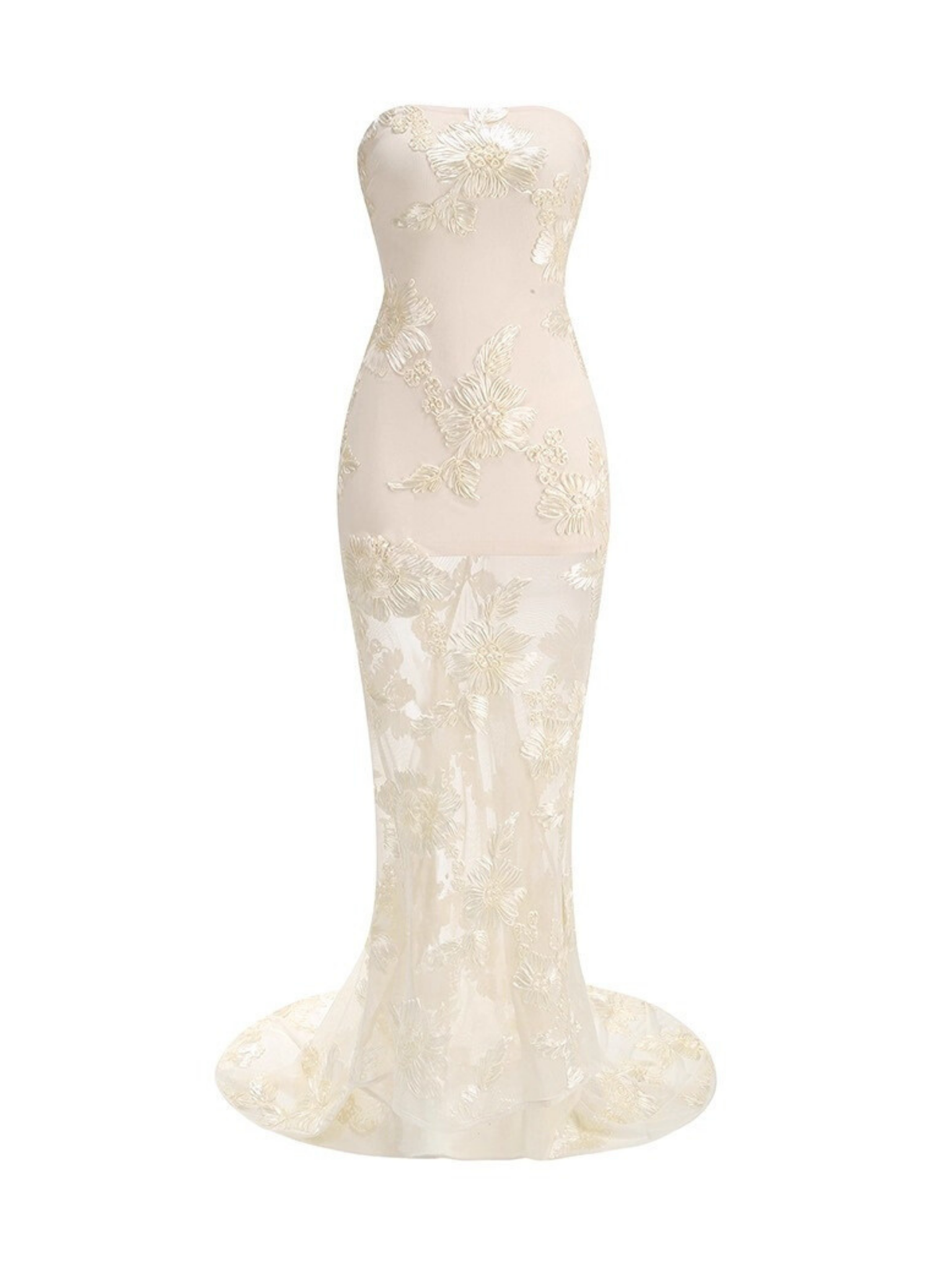 Skarlett Strapless Lace Maxi Dress