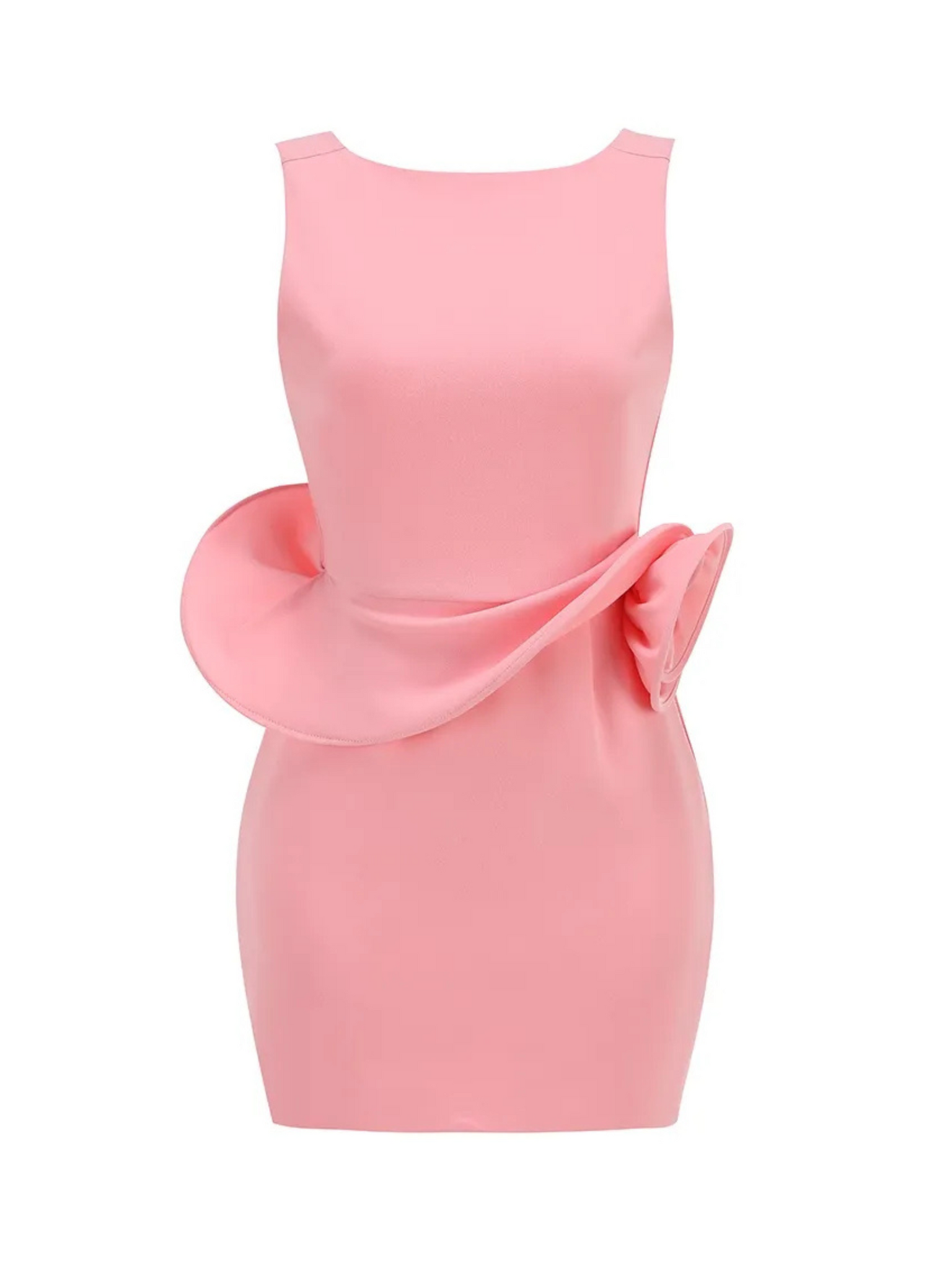 June Sculptural Backless Mini Dress