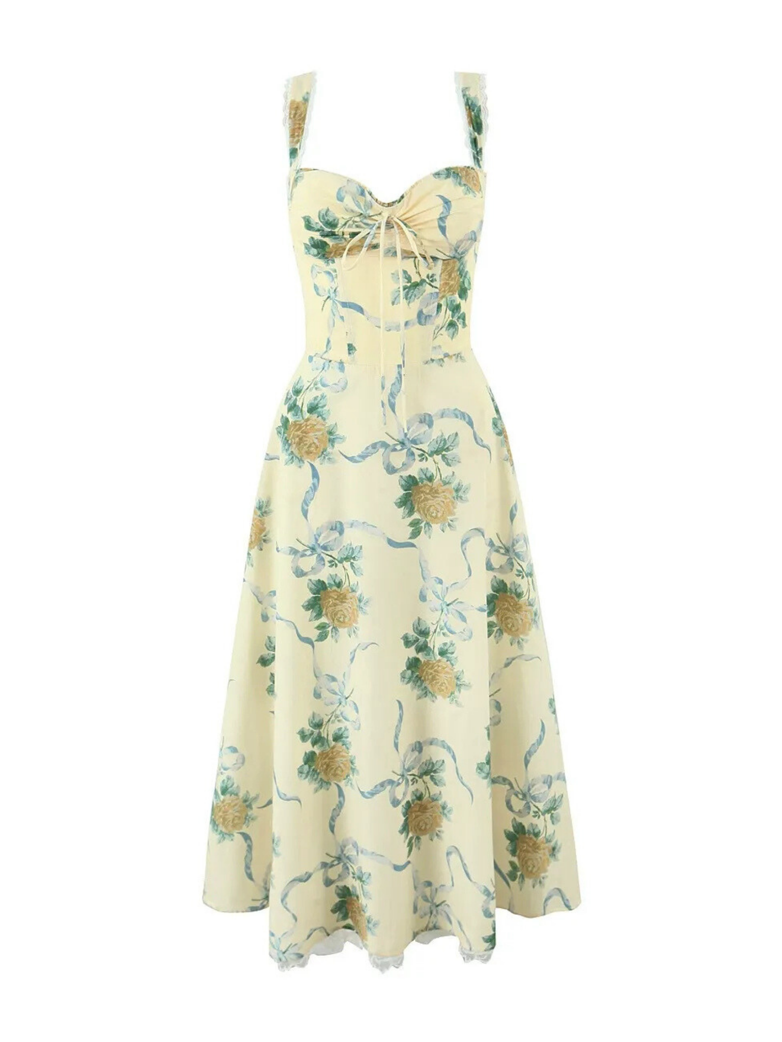 Marcy Floral Strap Midi Dress