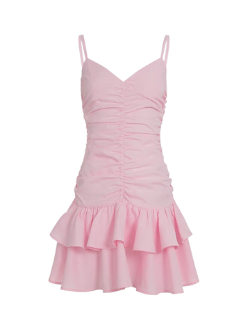 Harli V-Neck Ruffle Mini Dress