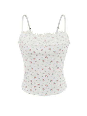 Nika Floral Lace Trim Camisole
