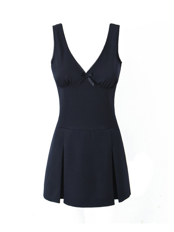 Acelyn V Neck Bow Dress