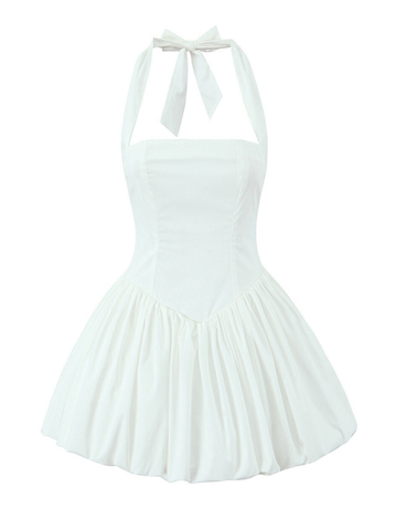 Sahasra Bow Halter Corset Mini Dress