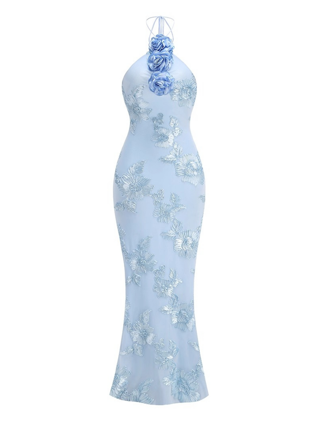 Dua Floral Appliqué Mermaid Dress