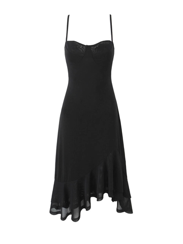 Charlotte Strappy Mesh Midi Dress