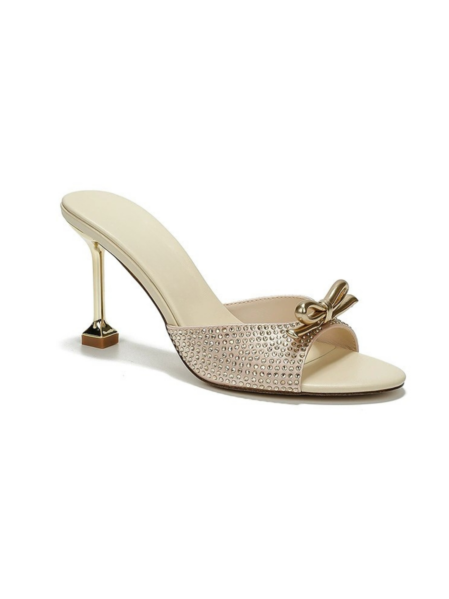 Bliss Crystal Bow Stiletto Mules