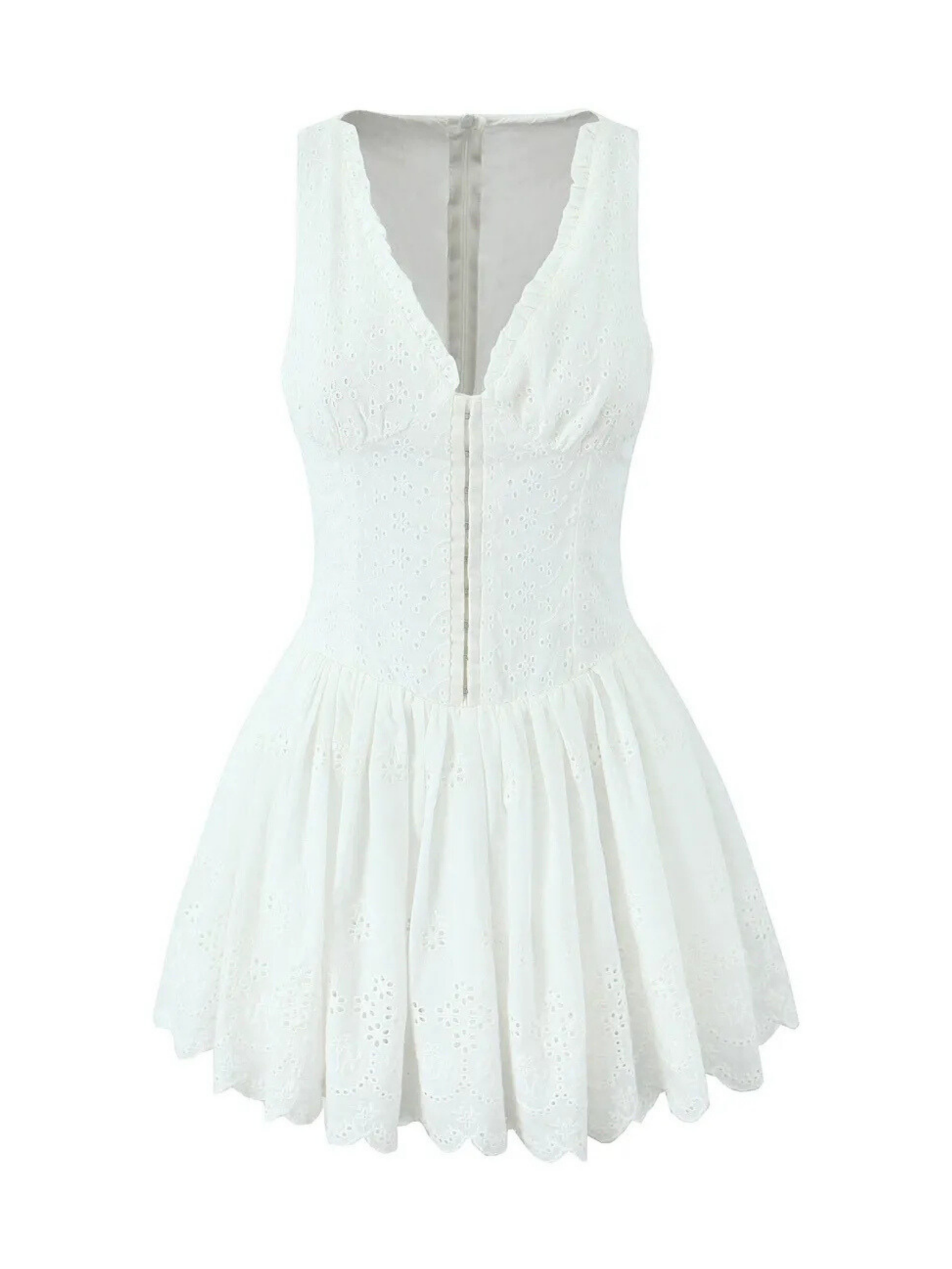 Fraidy Embroidered Lace Mini Dress