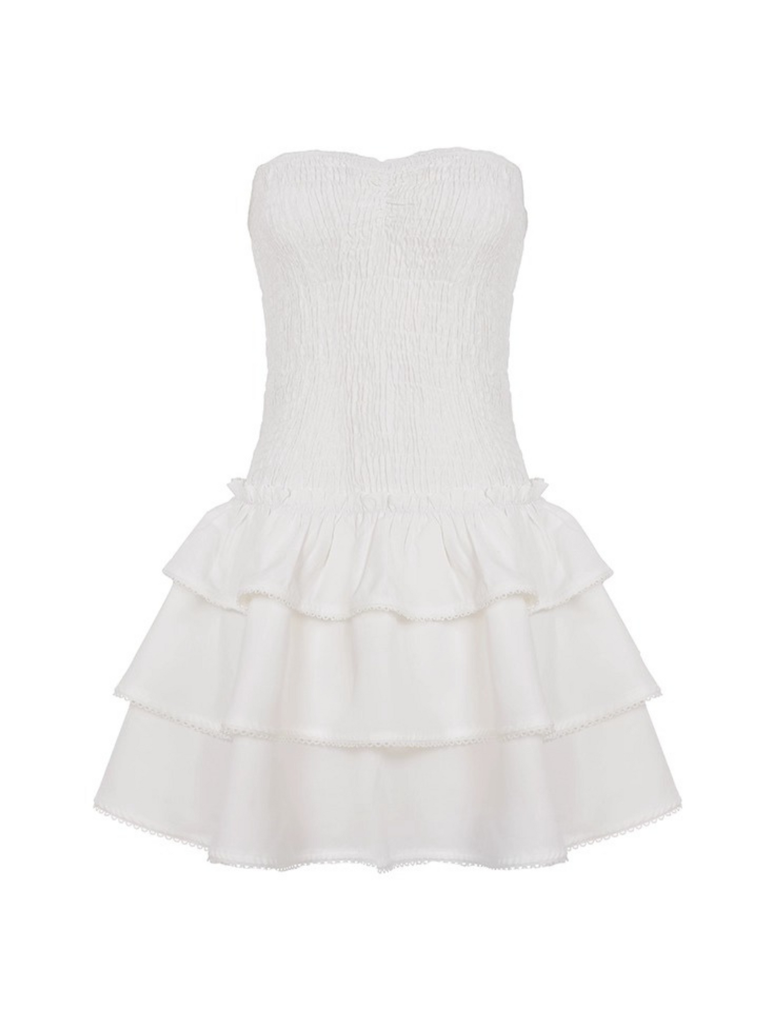 Truth Strapless Ruffled Mini Dress