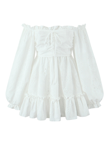 Nairobi Off Shoulder Ruffle Mini Dress