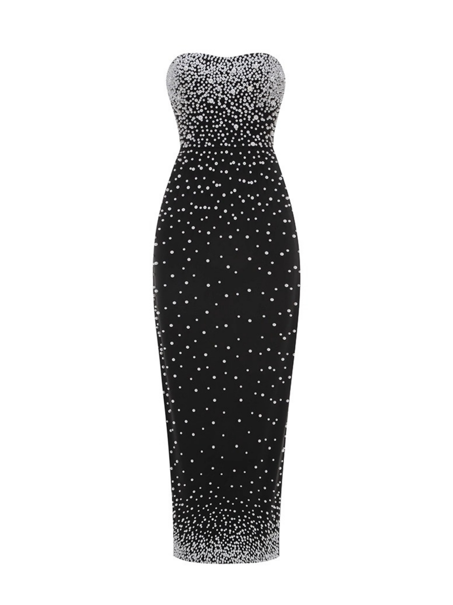 Alisson Pearl Embellished Strapless Maxi Dress