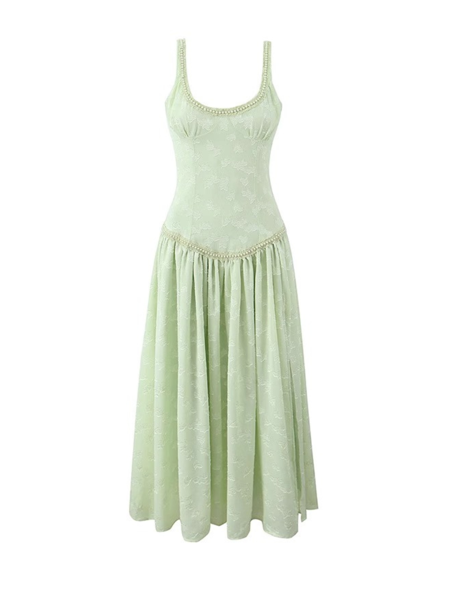 Jaziah Jacquard Slit Maxi Dress