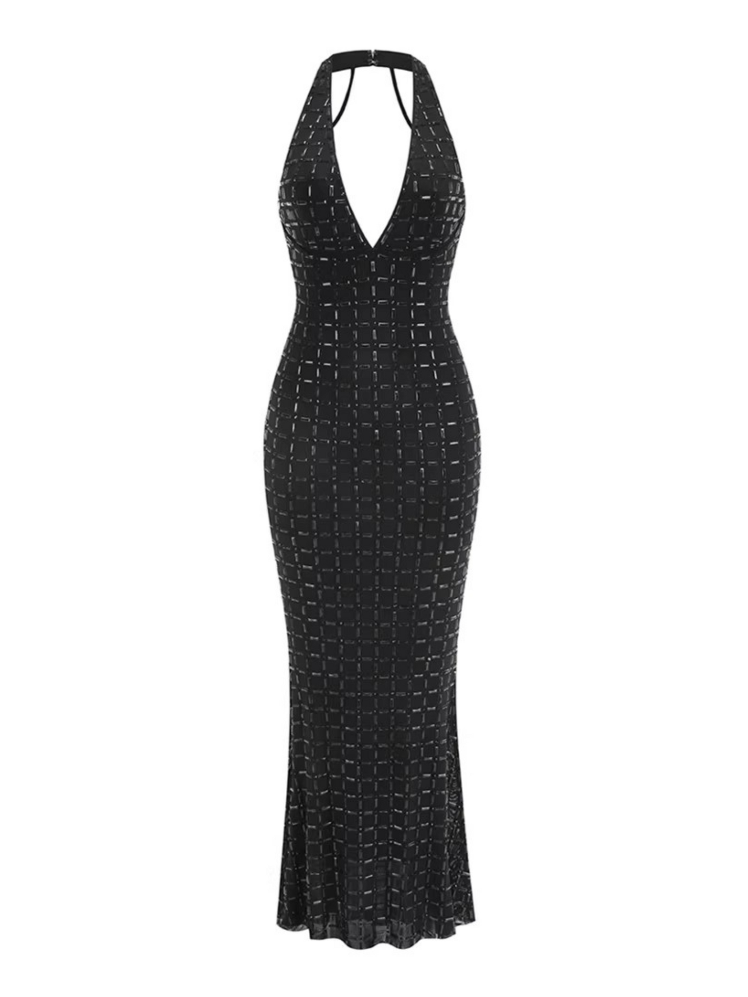 Tanya Sequin Halter Backless Dress