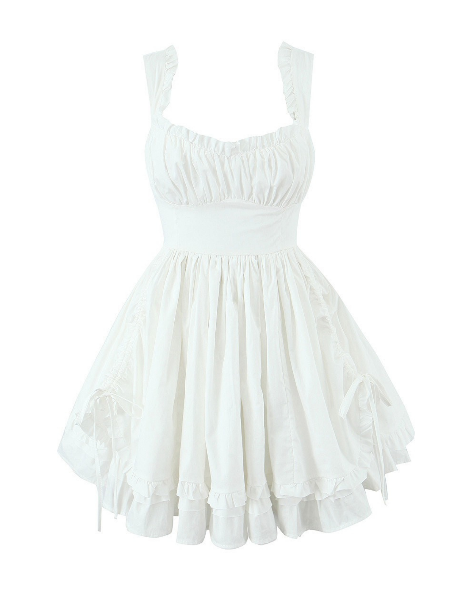 Keily Backless Ruffled Mini Dress