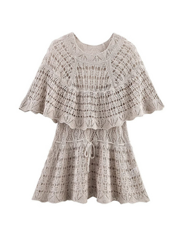 Joi Layered Lace Knit Top