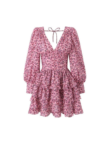 Seanna Floral Mini Dress in Pink