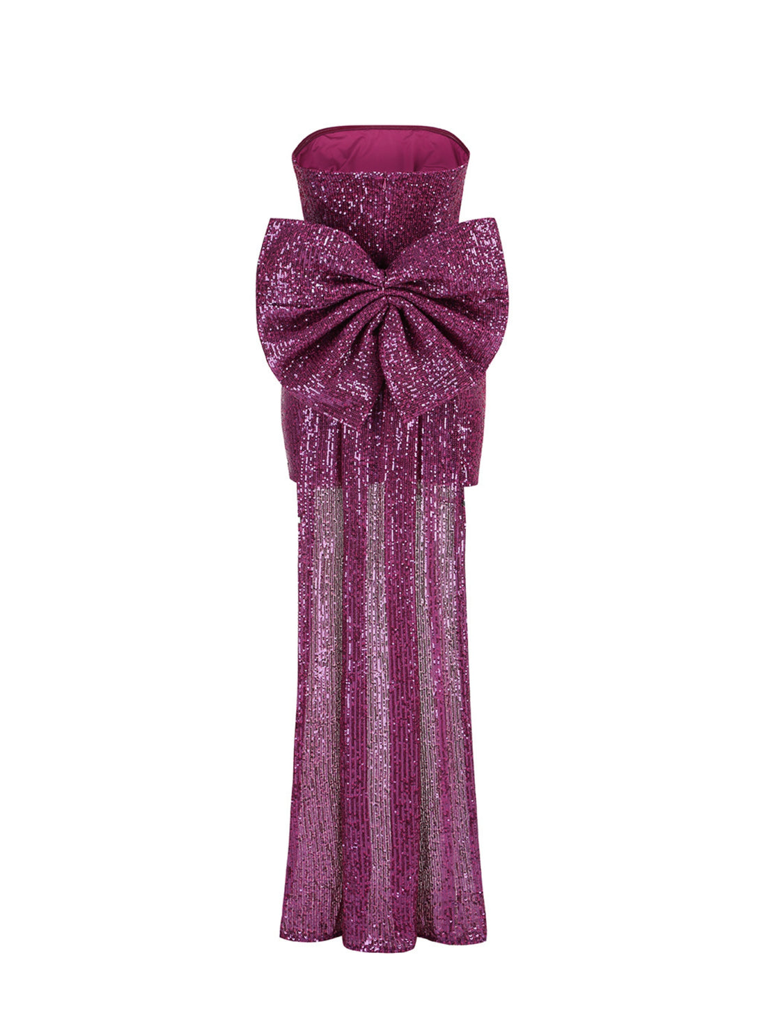 Lesly Sequin Bow Dress in Purple