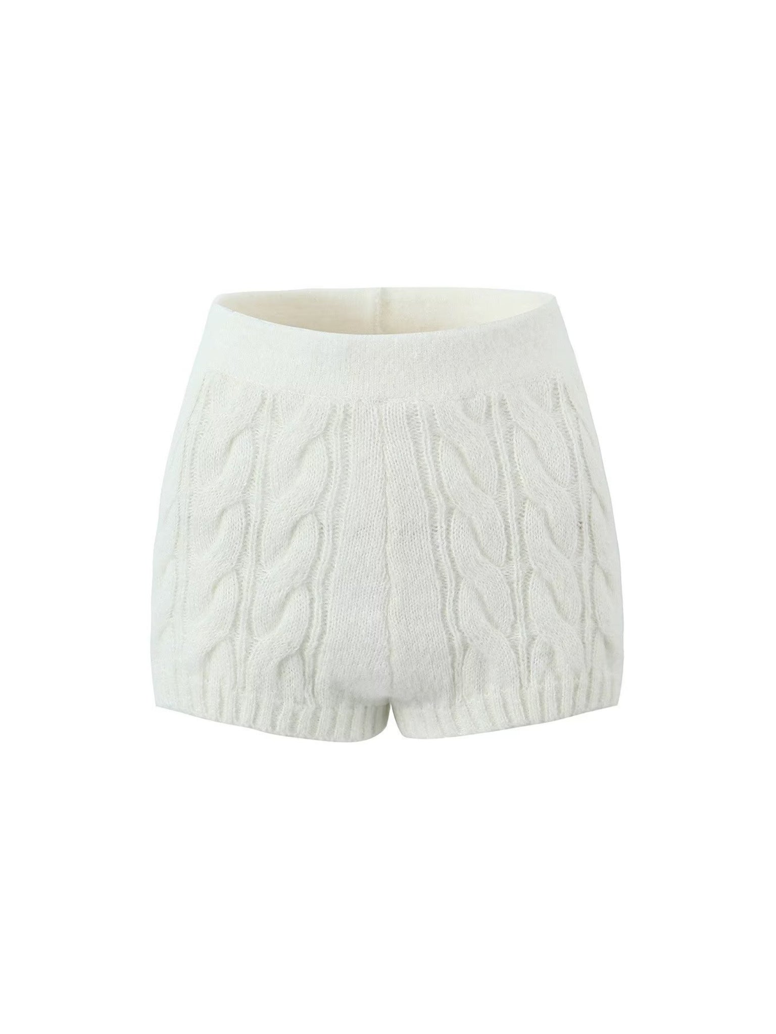 Stella Knit Shorts in White