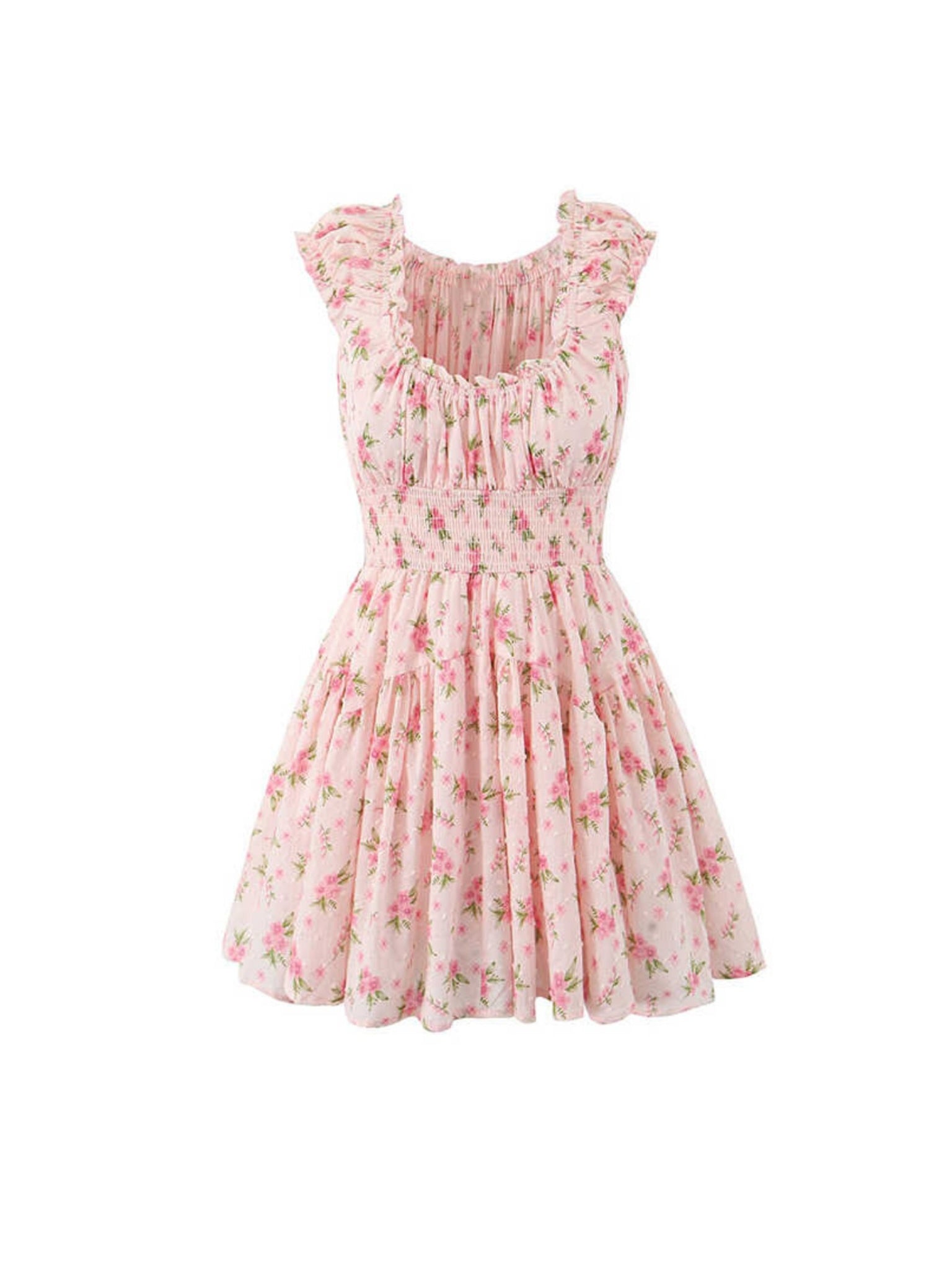 Alexxa Floral Ruffle Mini Dress