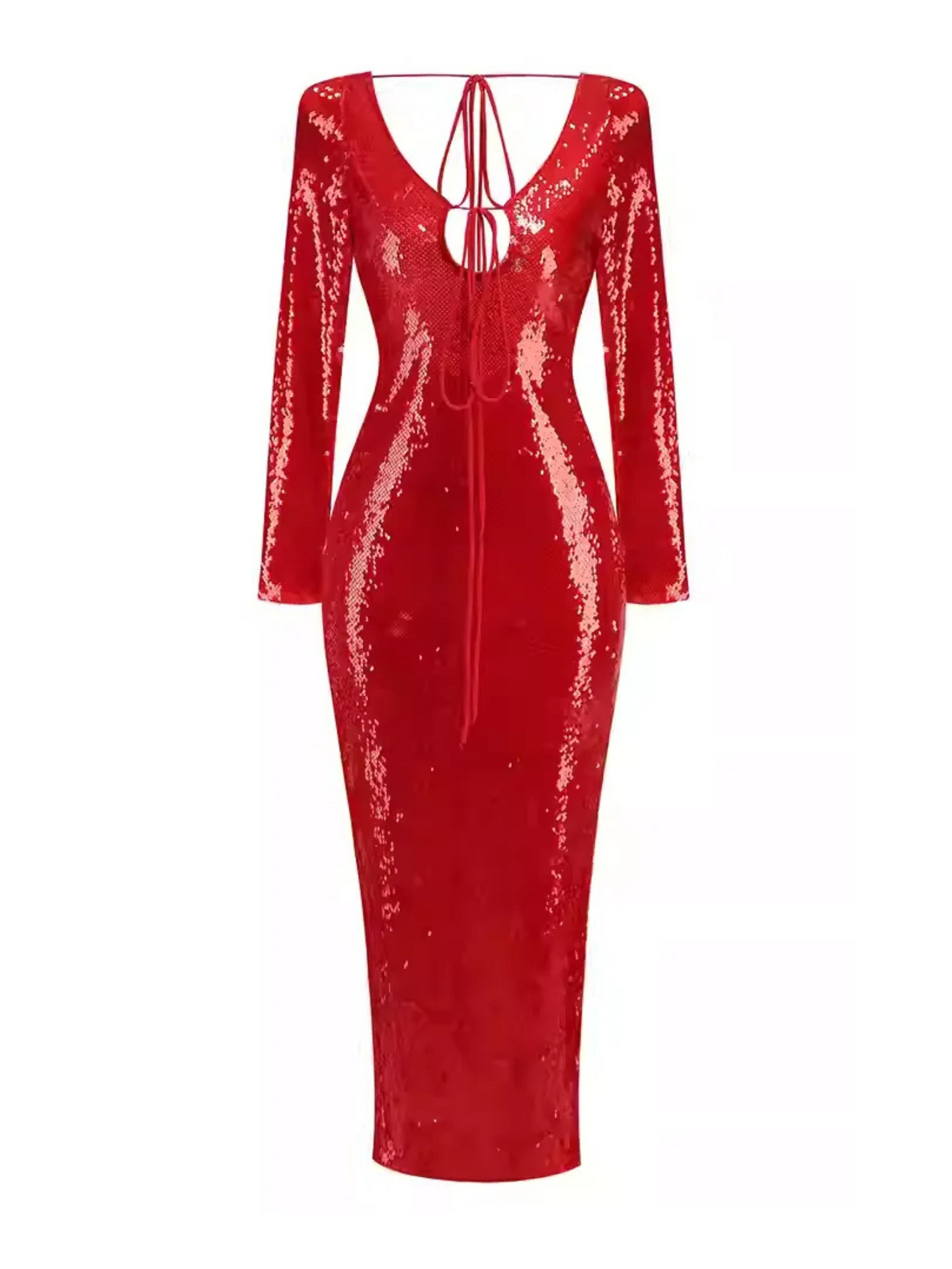 Ruby Sequin Tie-Front Dress