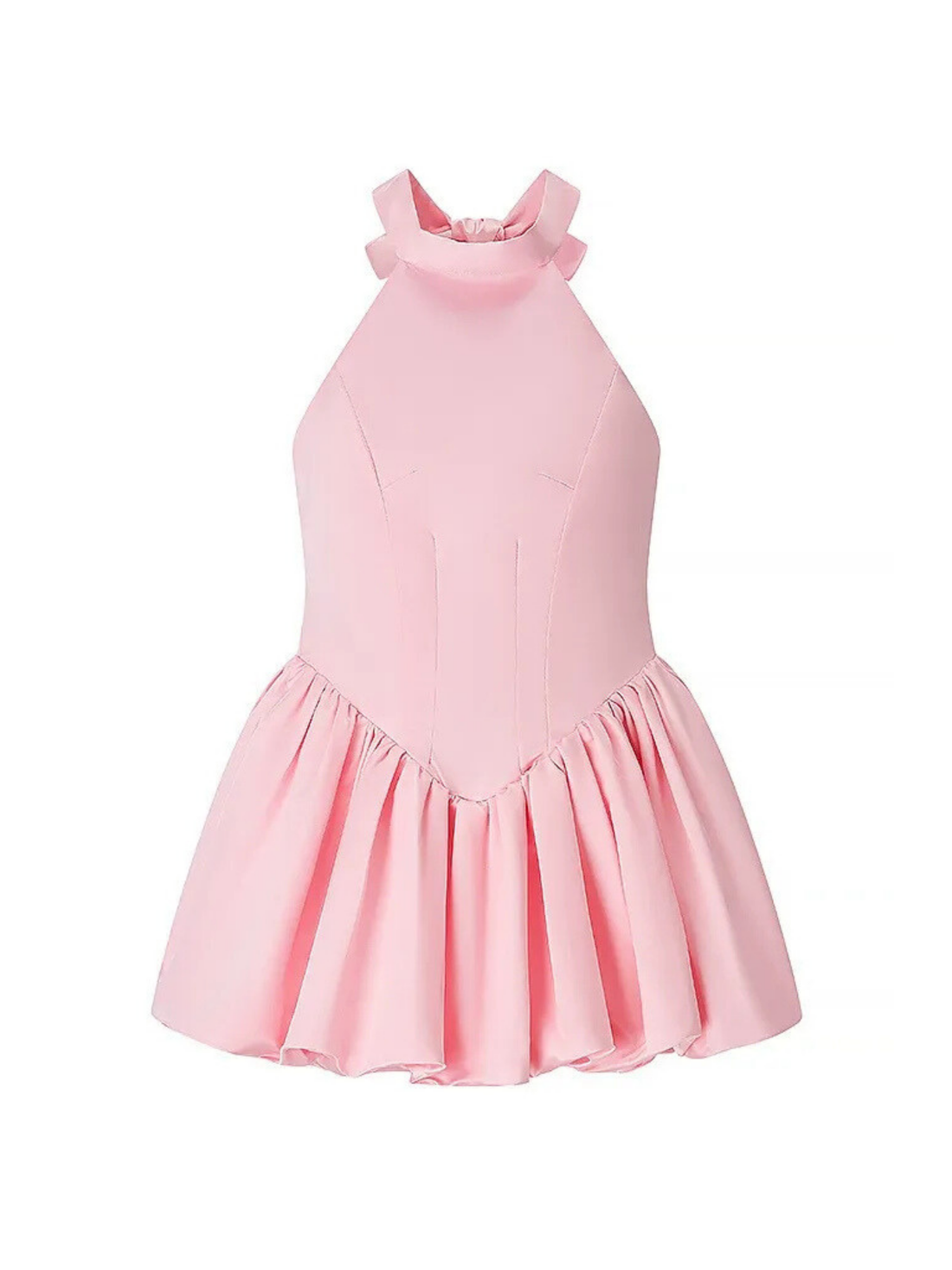 Mecca Bow Halter Mini Dress